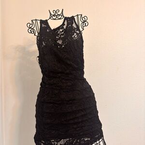 Ambiance Black Lace Mini Dress